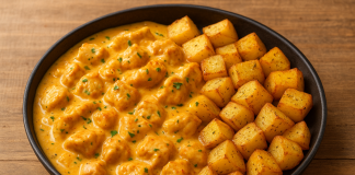 Aprenda com O Cheffe a fazer Frango Cremoso de Panela com Batatas Douradas