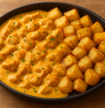 Aprenda com O Cheffe a fazer Frango Cremoso de Panela com Batatas Douradas