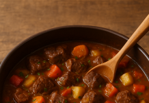 Aprenda a fazer com O Cheffe Carne de Panela com Molho e Legumes